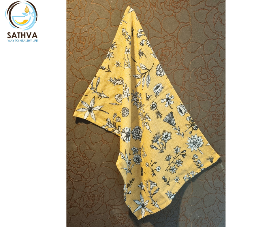 Kitchen Towel / Tea Towel - 100% Recycled Cotton - Golden Meadow