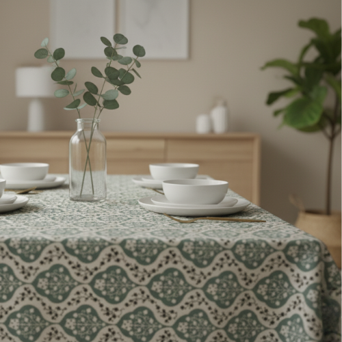 Sage Royale Table Cloth - 100% Cotton Royal Classic Table Linen